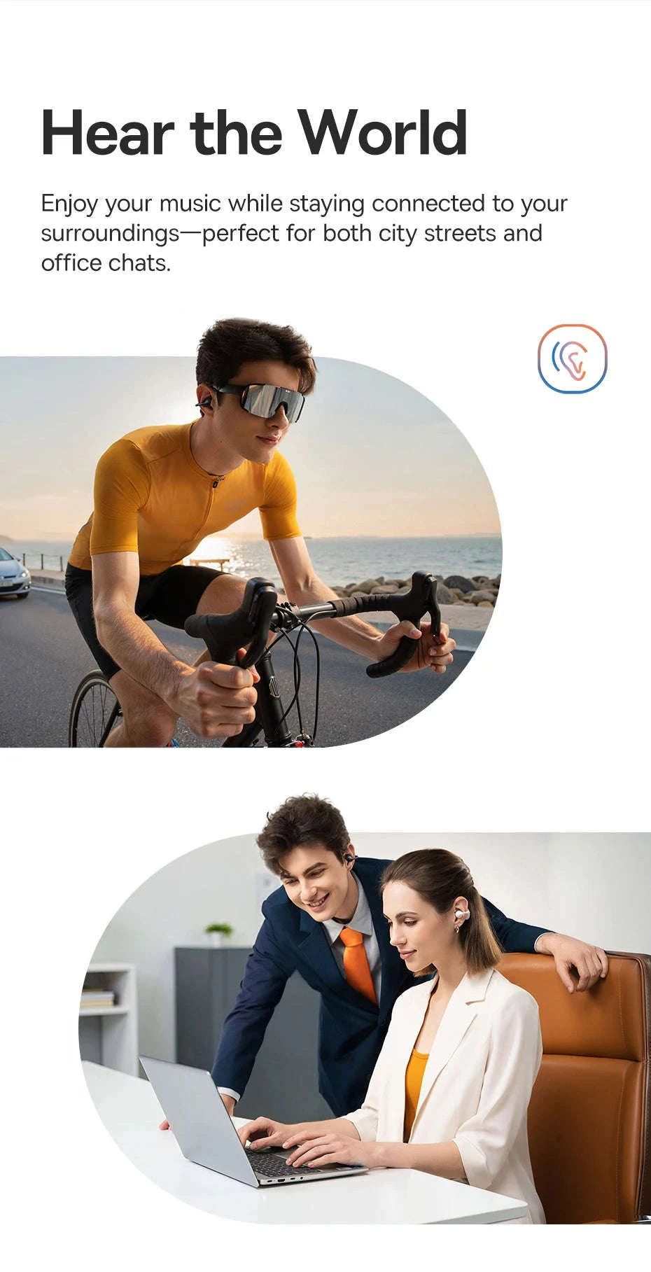 Baseus BC1 Open Ear Wireless Ear Clip Earbuds-Black