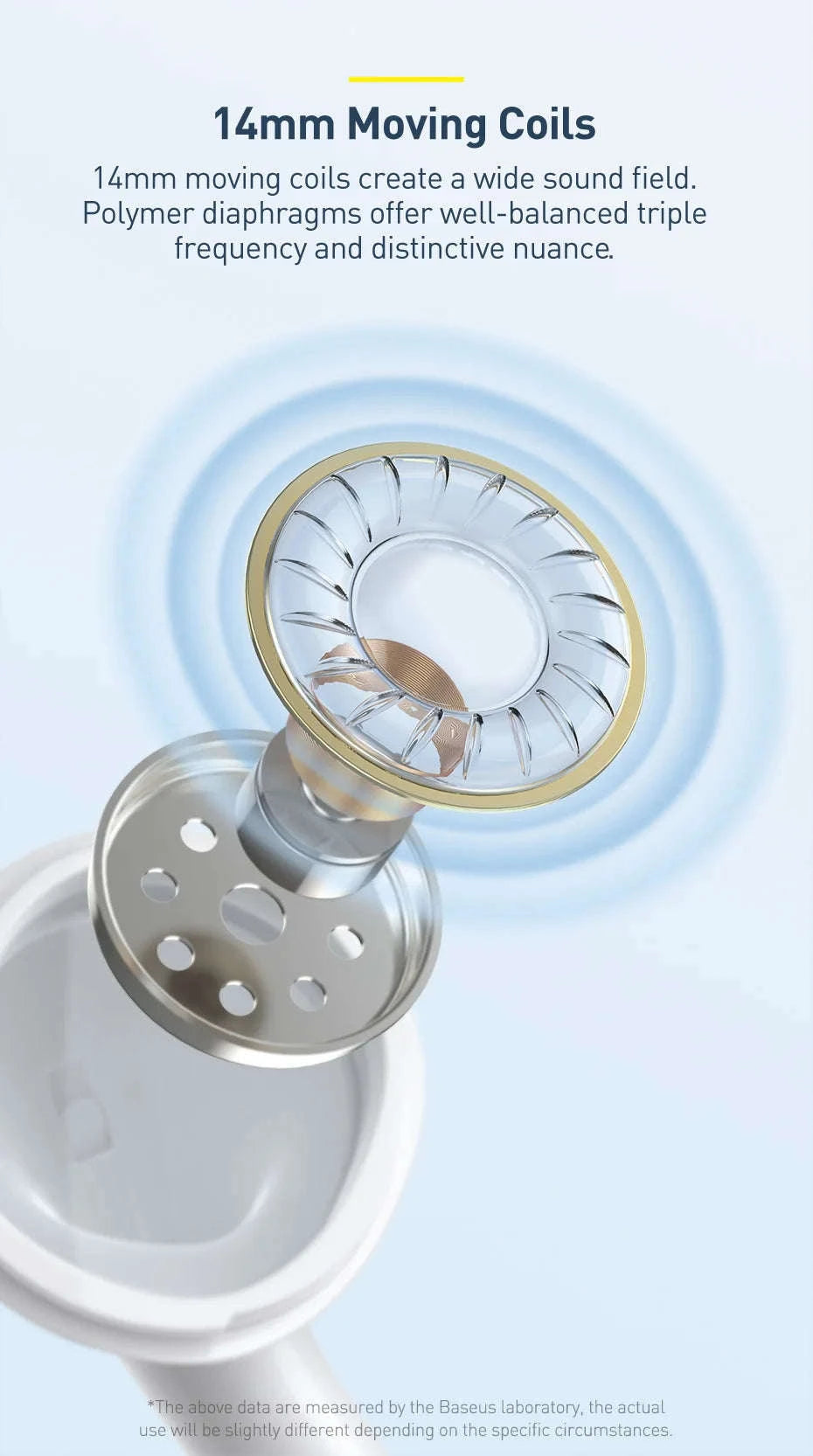 Baseus C17 Type‑C Wired Earphones with Mic-White