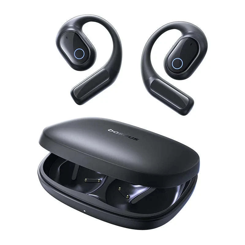 Baseus Eli 10i Fit Open-Ear Earphones Ear Hooks Wireless Bluetooth 5.4 Headphones IP54 Waterproof Air conduction Sports Earbuds-Black