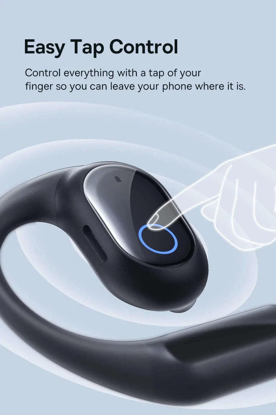 Baseus Eli 10i Fit Open-Ear Earphones Ear Hooks Wireless Bluetooth 5.4 Headphones IP54 Waterproof Air conduction Sports Earbuds-Black