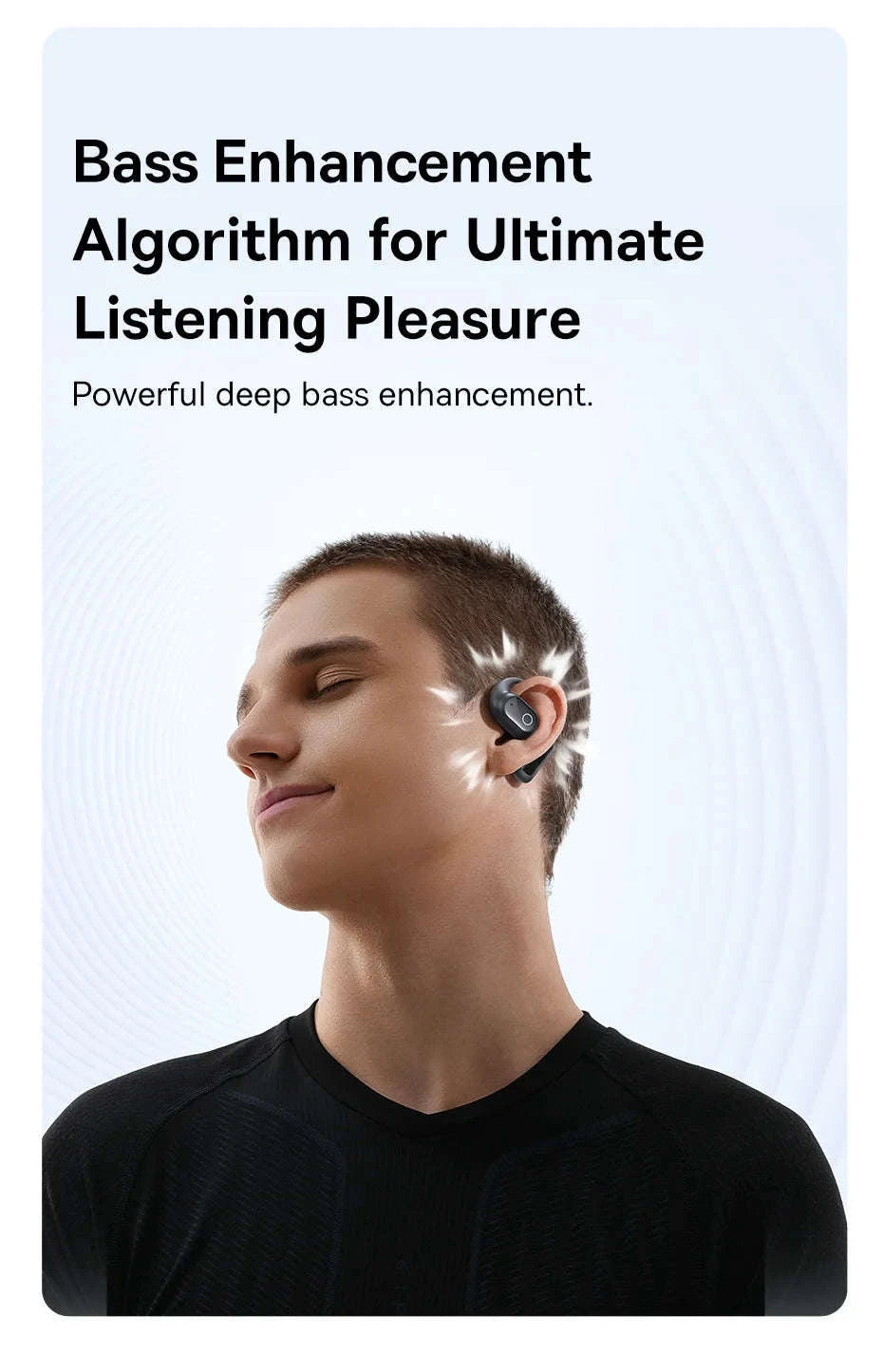 Baseus Eli 10i Fit Open-Ear Earphones Ear Hooks Wireless Bluetooth 5.4 Headphones IP54 Waterproof Air conduction Sports Earbuds-Black