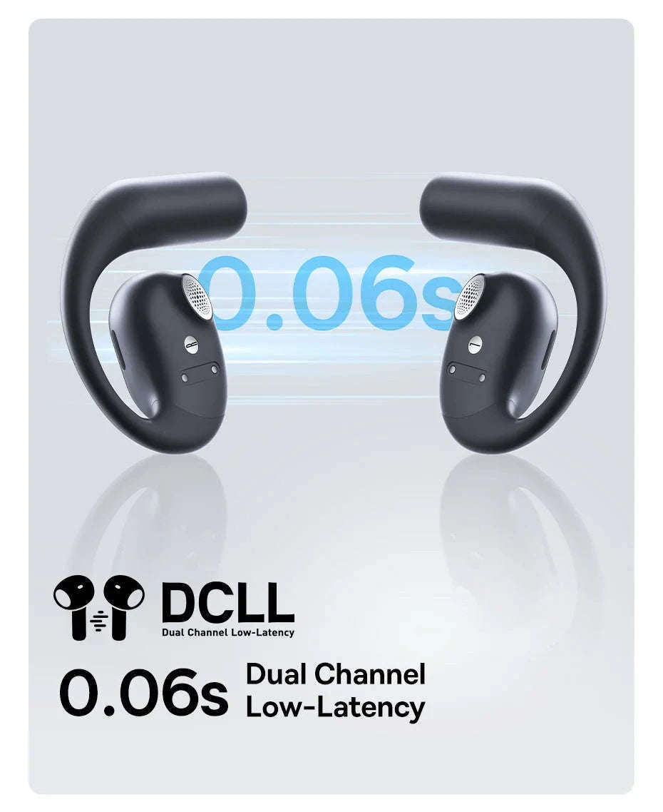 Baseus Eli 10i Fit Open-Ear Earphones Ear Hooks Wireless Bluetooth 5.4 Headphones IP54 Waterproof Air conduction Sports Earbuds-Black