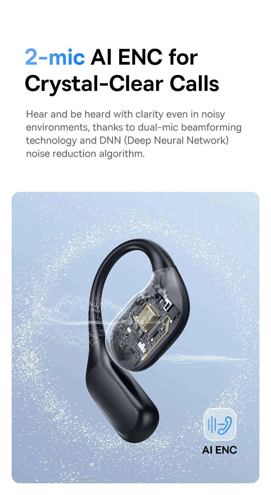 Baseus Eli 2i Fit Open-Ear Wireless Earphones-White
