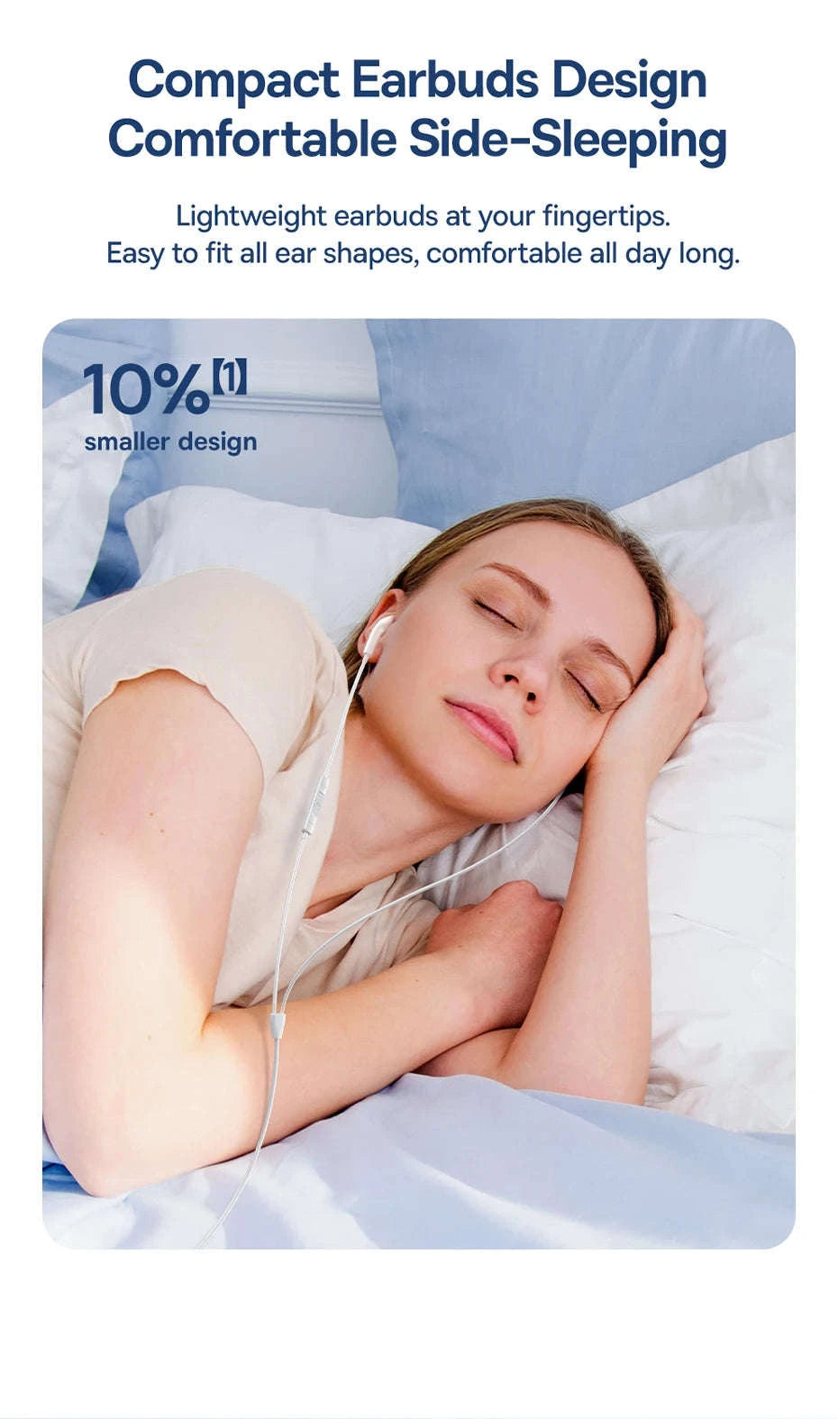 Baseus Encok CZ19 Type‑C Wired Earphones with Mic-WHITE