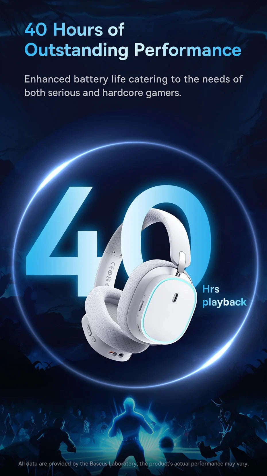 Baseus GH02 Wireless Gaming Headset with Mic-Black