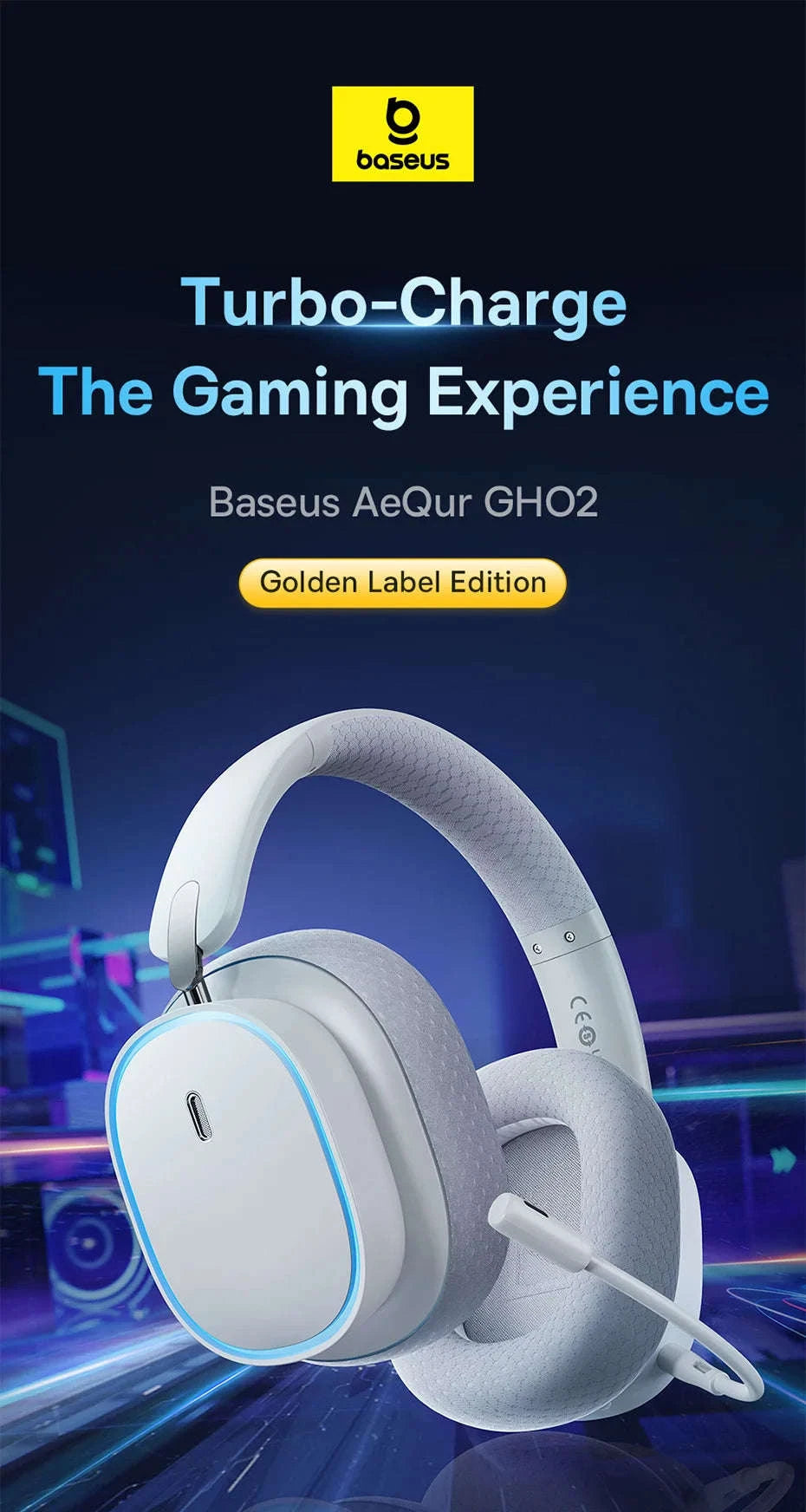 Baseus GH02 Wireless Gaming Headset with Mic-Black