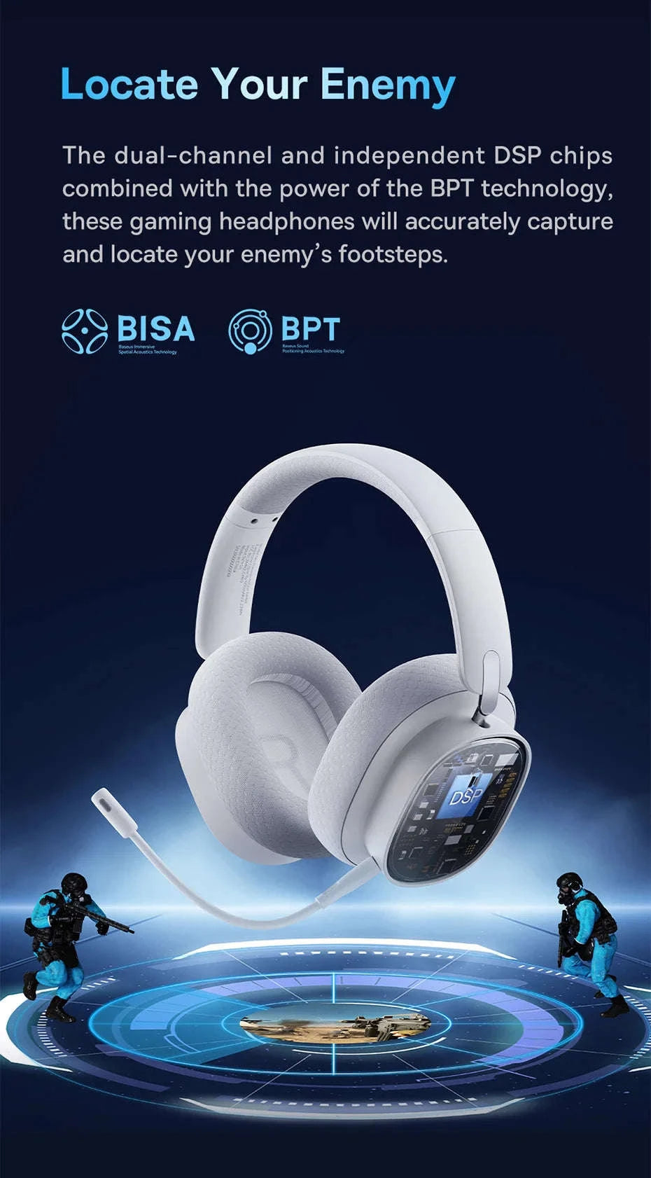 Baseus GH02 Wireless Gaming Headset with Mic-Black