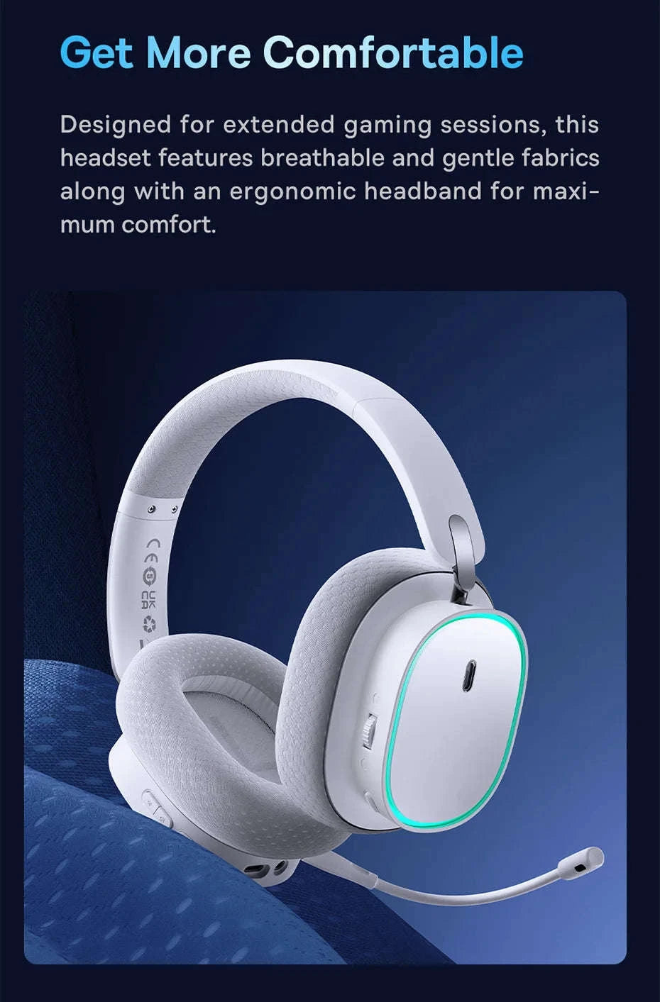 Baseus GH02 Wireless Gaming Headset with Mic-Black