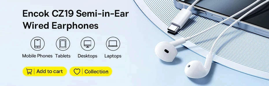 Baseus H17 3.5mm Wired Earphone with Microphone-3.5mm White