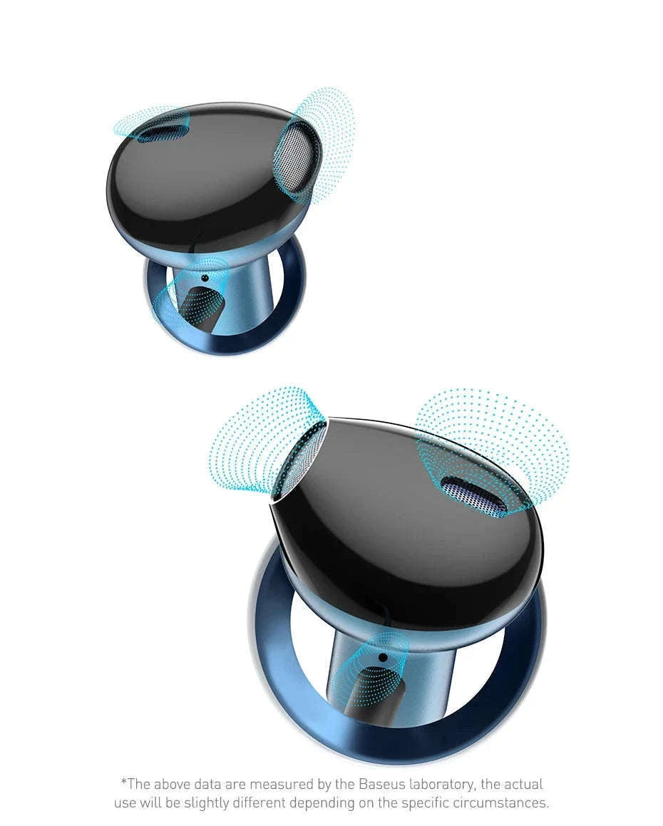 Baseus H19 Wired Earphones with Mic and 6D Stereo Bass-Blue