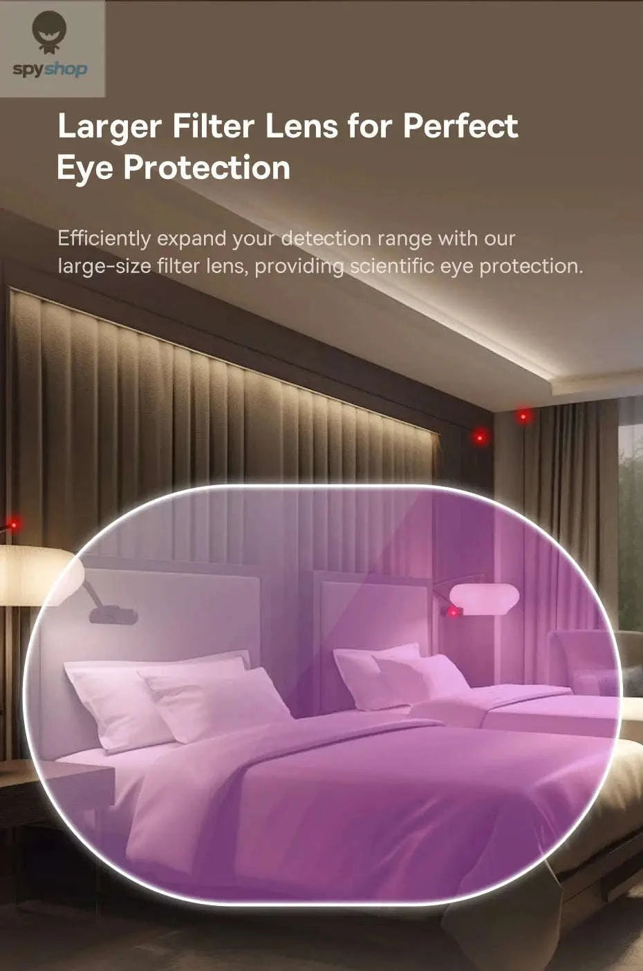 Baseus Heyo Series II Hidden Camera Detector – Dual Detection, Intrusion Alarm, Long Standby-Black / CHINA