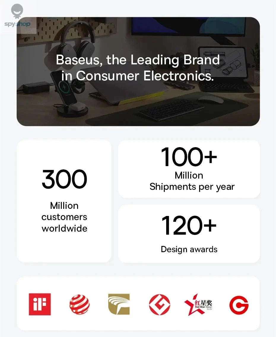 Baseus Heyo Series II Hidden Camera Detector – Dual Detection, Intrusion Alarm, Long Standby-Black / CHINA