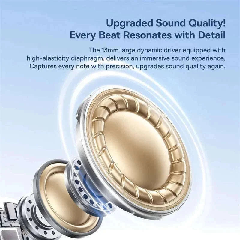 Baseus HZ19 Wired Earphones 3.5mm Semi-In-Ear Headphones-White