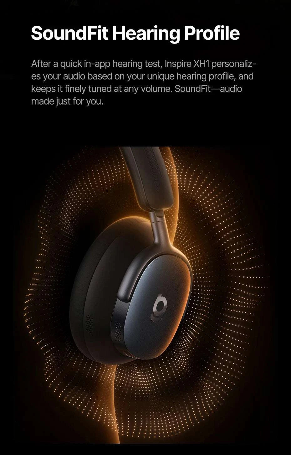 Baseus Inspire XH1 ANC Wireless Headphones 100Hr Hi-Res LDAC-Cosmic Black / China Mainland