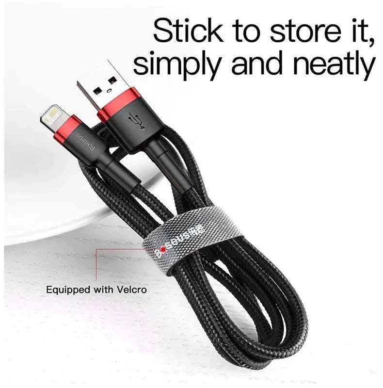 Baseus iPhone Fast Charging Cable with Braided Strength-Grey / 1m