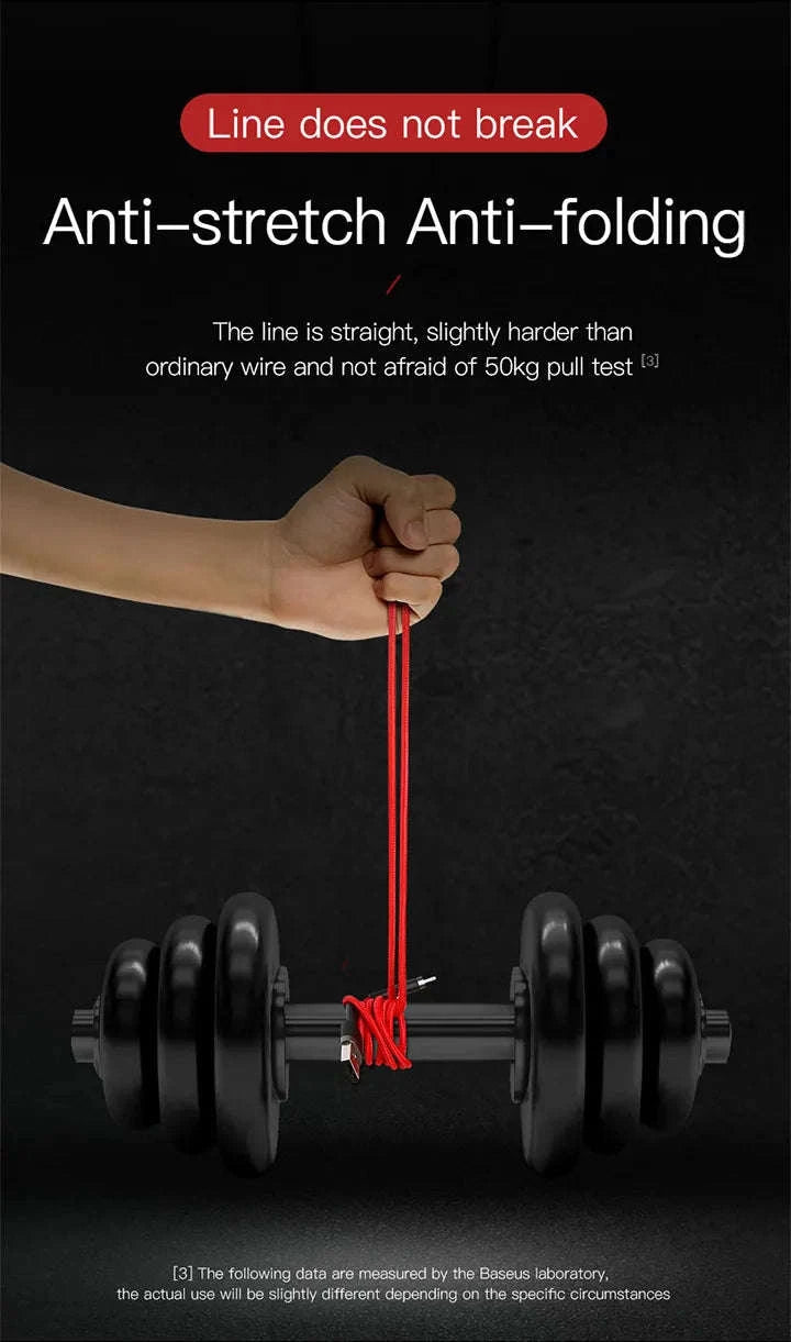 Baseus iPhone Fast Charging Cable with Durable Braided Design-Grey / 2m