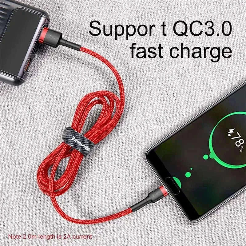 Baseus USB C Cable Quick Charge 3.0 Fast Charging-Gray Black / 1m (3.28ft)