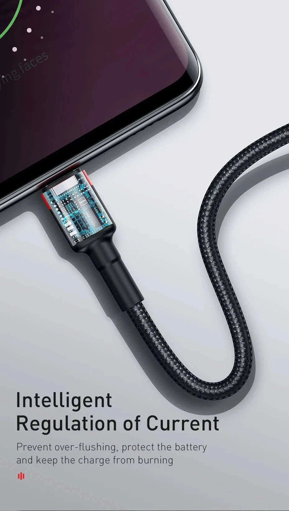 Baseus USB C Cable Quick Charge 3.0 Fast Charging-Gray Black / 1m (3.28ft)