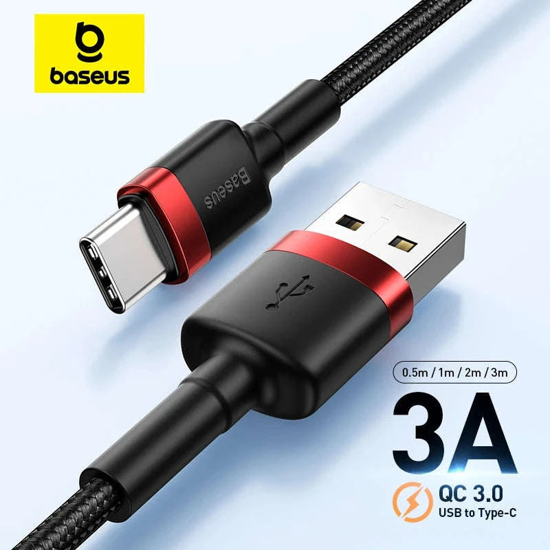 Baseus USB‑C Fast Charging Cable for Type‑C Devices-Gray Black / 1m (3.28ft)