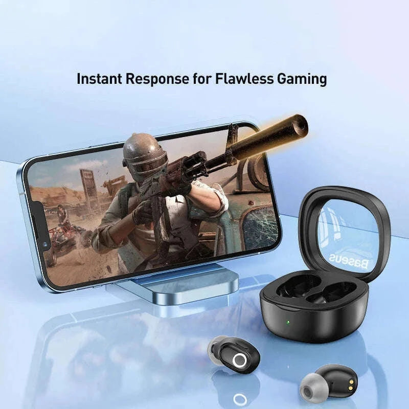 Baseus WM02 True Wireless Earbuds Bluetooth 5.3 with 25H Playtime-White