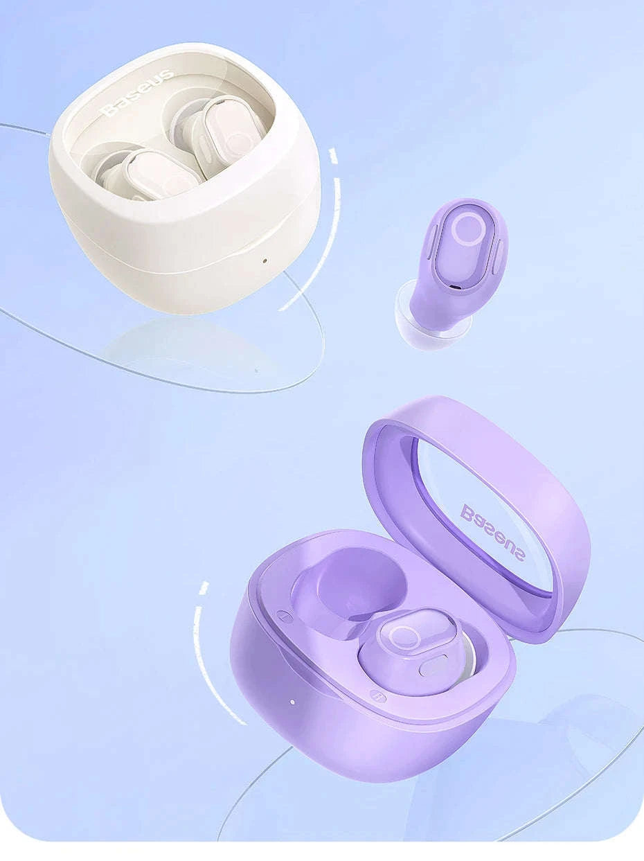 Baseus WM02 TWS Wireless Earbuds with Bluetooth 5.3-White