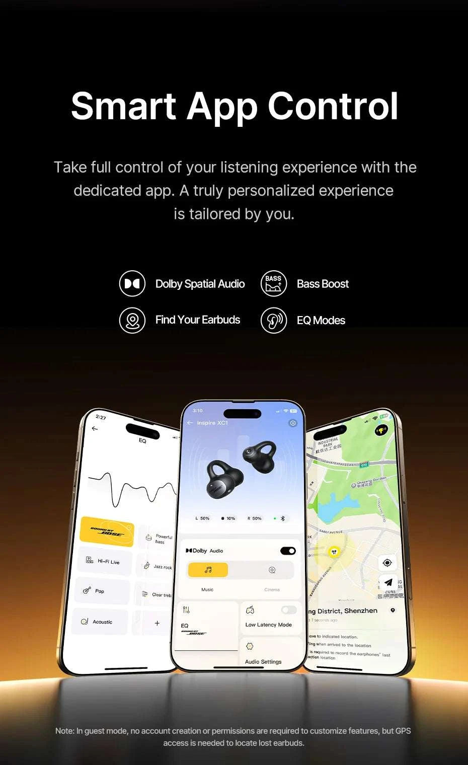 Baseus XC1 Open-Ear Clip Wireless Earbuds Bluetooth 6.1-White