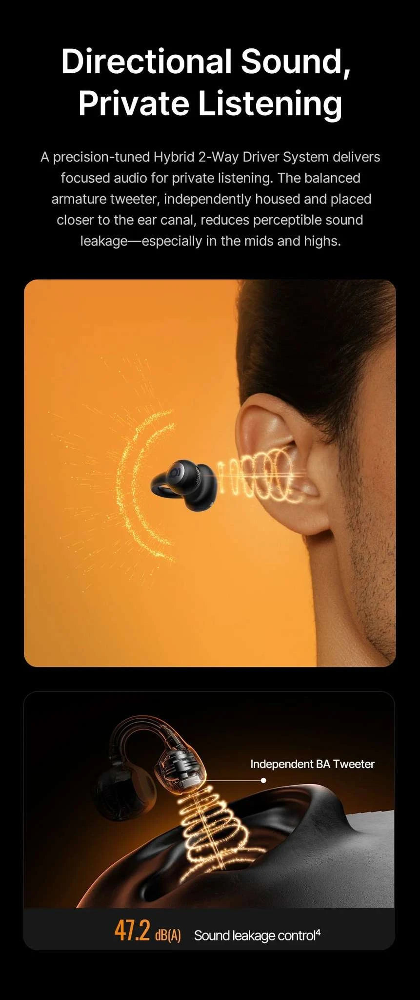 Baseus XC1 Open-Ear Clip Wireless Earbuds Bluetooth 6.1-White