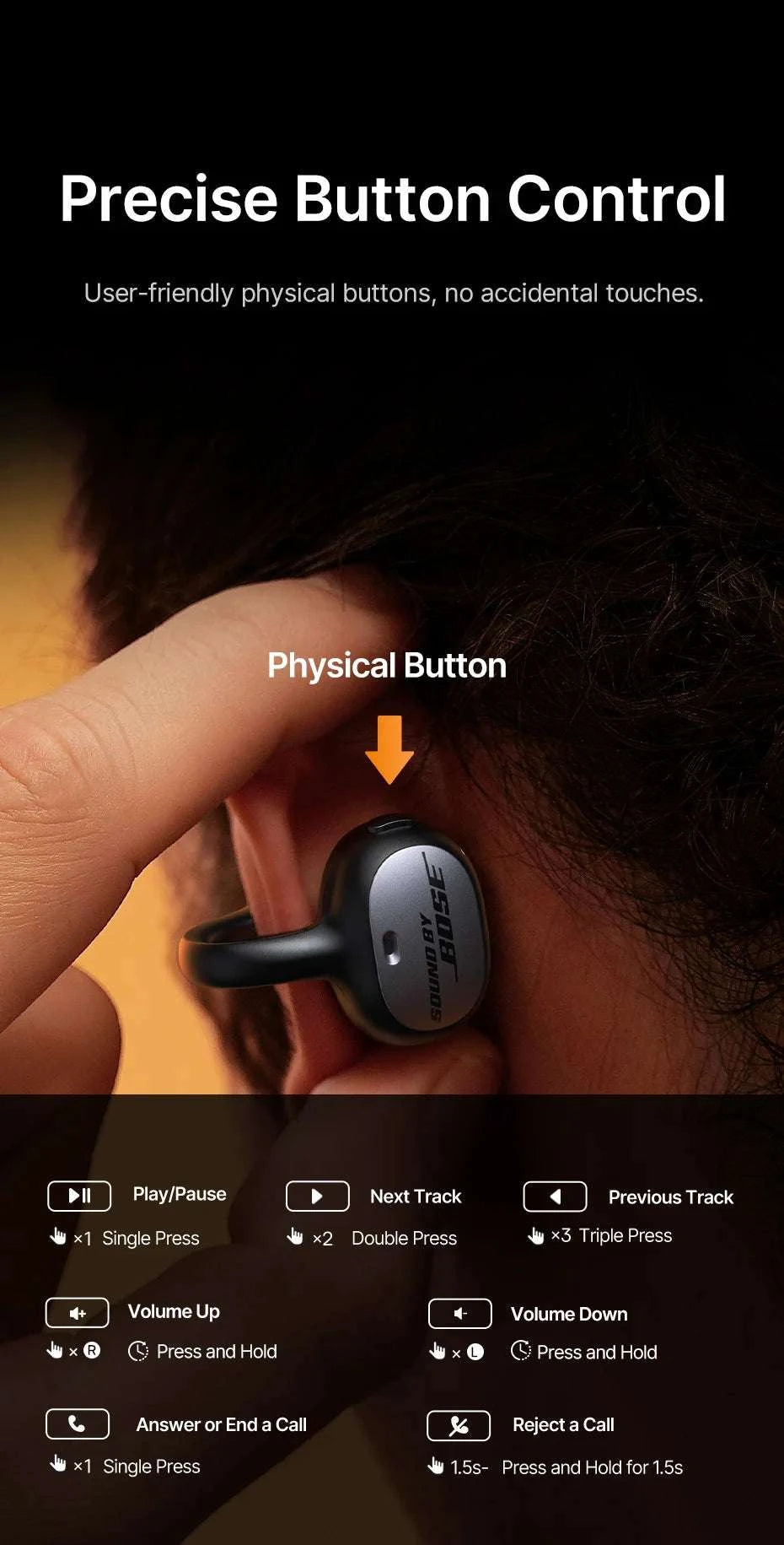 Baseus XC1 Open-Ear Clip Wireless Earbuds Bluetooth 6.1-White