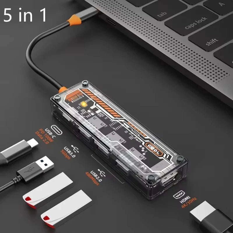 Basix USB C Hub 4K Adapter with HDMI, DP, VGA, Ethernet & USB Ports-10 in 1 updated