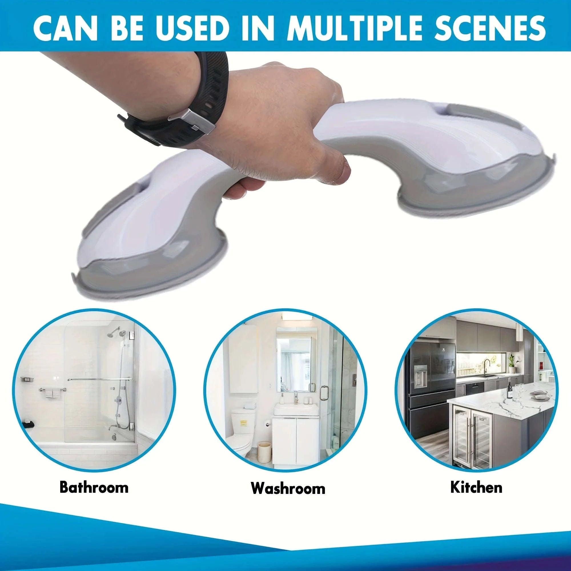 Bathroom Handrail Suction Cup Safety Support Bar-Gary