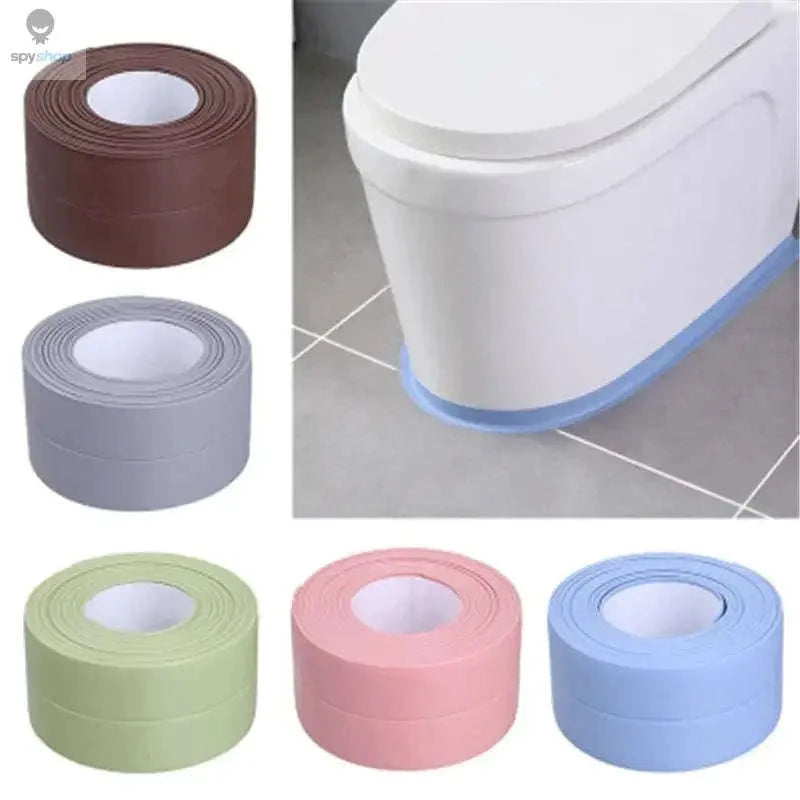 Bathroom Waterproof Sealing Tape PVC Adhesive Strip-white 3MX2CM