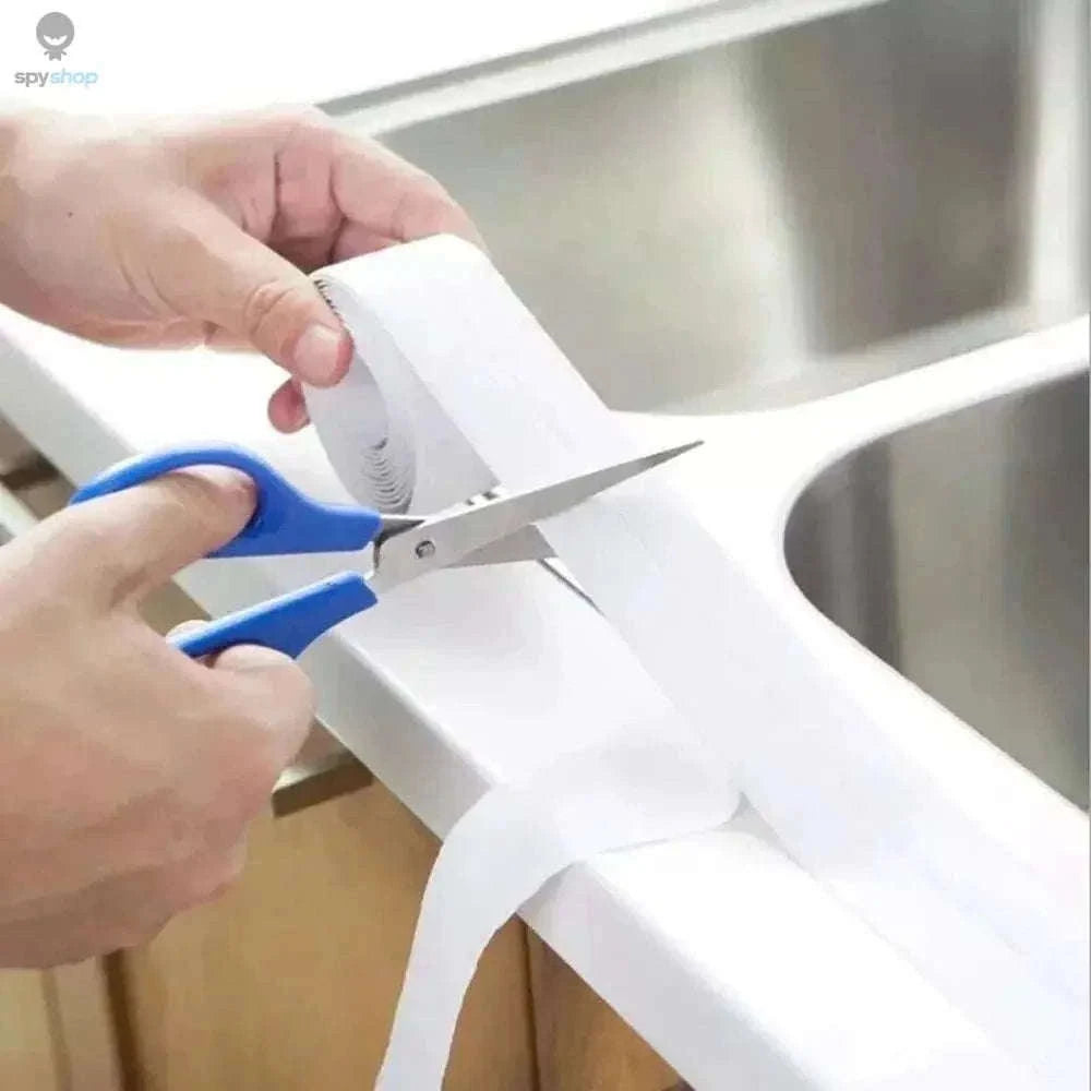 Bathroom Waterproof Sealing Tape PVC Adhesive Strip-white 3MX2CM