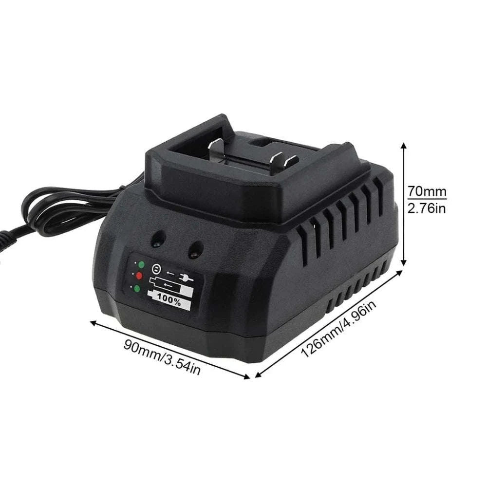 Battery Charger Replacement for Makita 18V–21V Li‑ion Batteries-black / EU