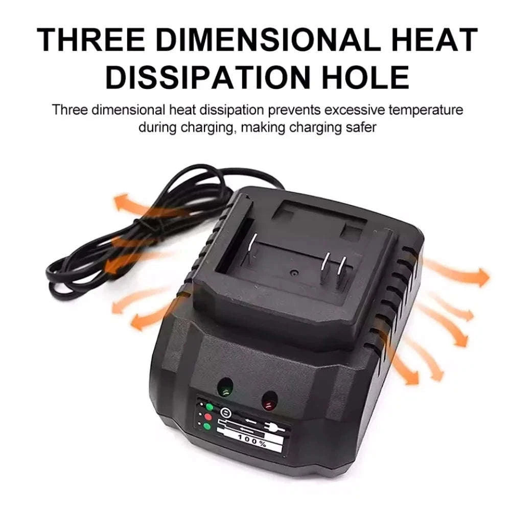 Battery Charger Replacement for Makita 18V–21V Li‑ion Batteries-black / EU