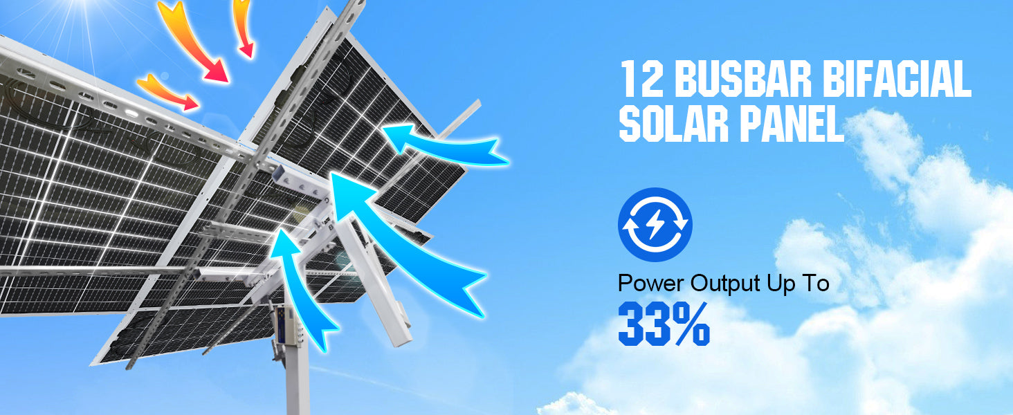 ECO-WORTHY Solar Panel Dual Axis Tracking System (Increase 40% Power) with Tracker Controller for Yard/Farm/Field
