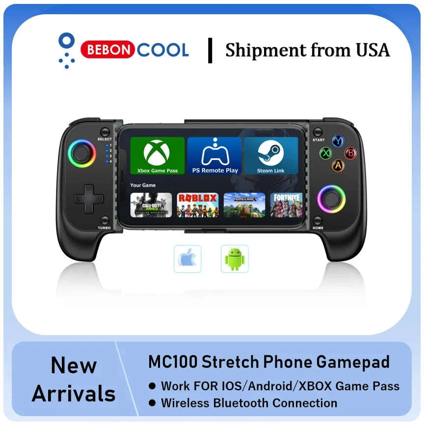 BEBONCOOL MC100 Bluetooth Mobile Game Controller for iOS Android-BEBONCOOL MC101 / United States
