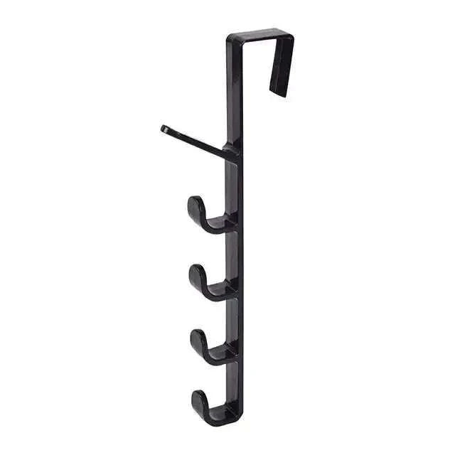 Behind Door Hook Rack – 5‑Hook Over Door Storage-