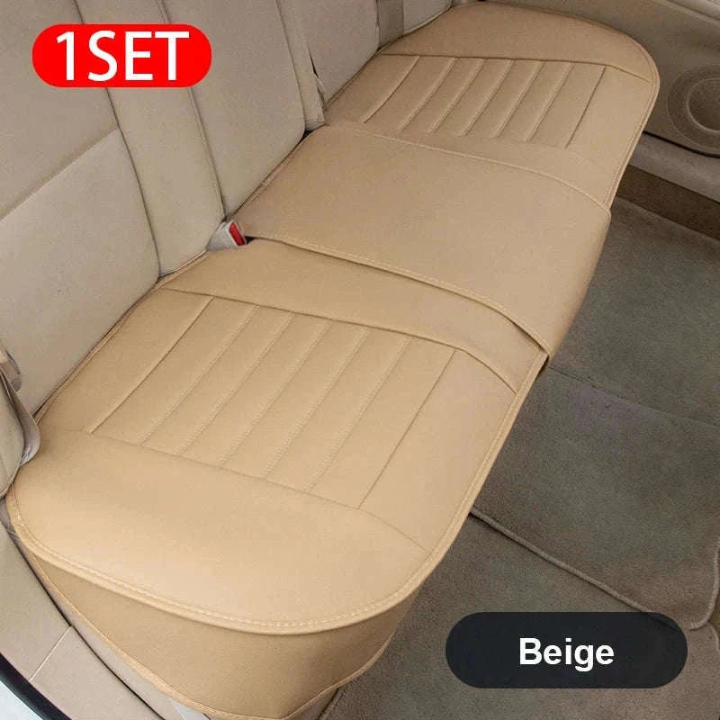Beige Full-Wrapped Car Seat Cover-Beige front 1pc
