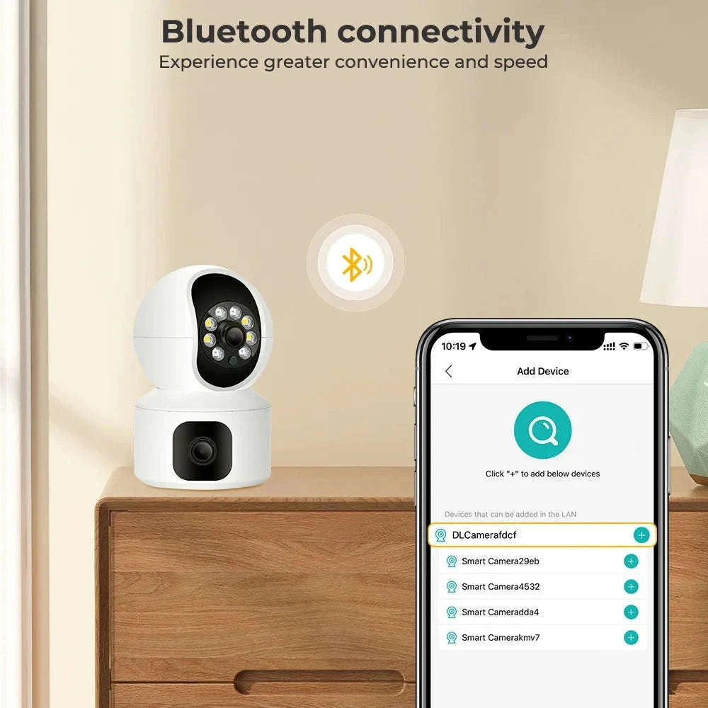 BESDER 4MP WiFi Dual Screen Baby Monitor Camera-4MP NO Card / EU Plug / GERMANY