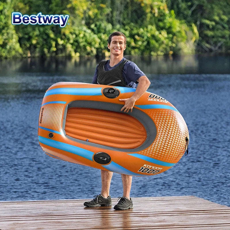 Bestway Inflatable Kayakway 61136/61140/61142/61146 1-3 Person Heavy Duty PVC Rafting Boat-4ft11inx 33in1people