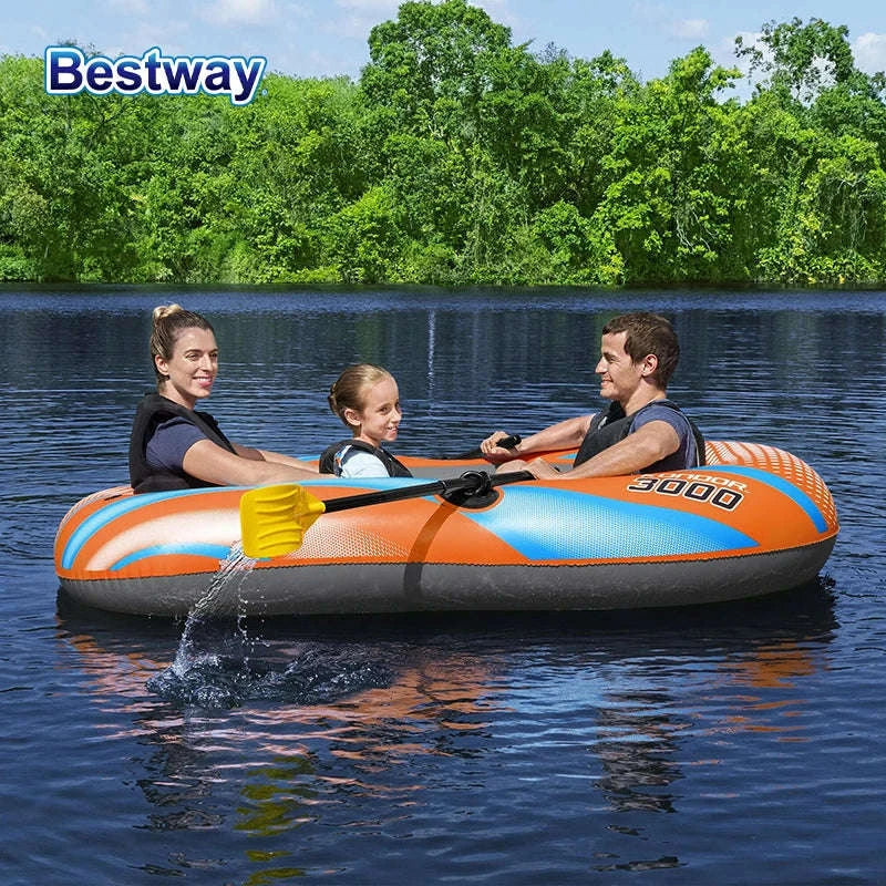 Bestway Inflatable Kayakway 61136/61140/61142/61146 1-3 Person Heavy Duty PVC Rafting Boat-4ft11inx 33in1people