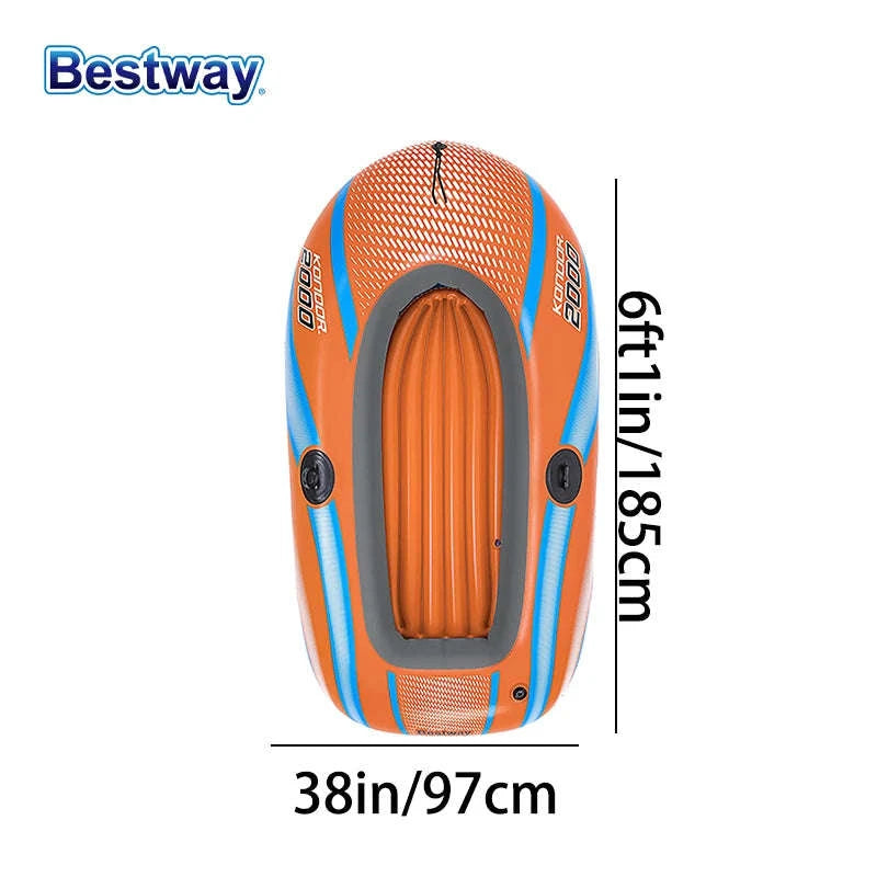 Bestway Inflatable Kayakway 61136/61140/61142/61146 1-3 Person Heavy Duty PVC Rafting Boat-4ft11inx 33in1people