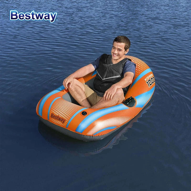 Bestway Inflatable Kayakway 61136/61140/61142/61146 1-3 Person Heavy Duty PVC Rafting Boat-4ft11inx 33in1people