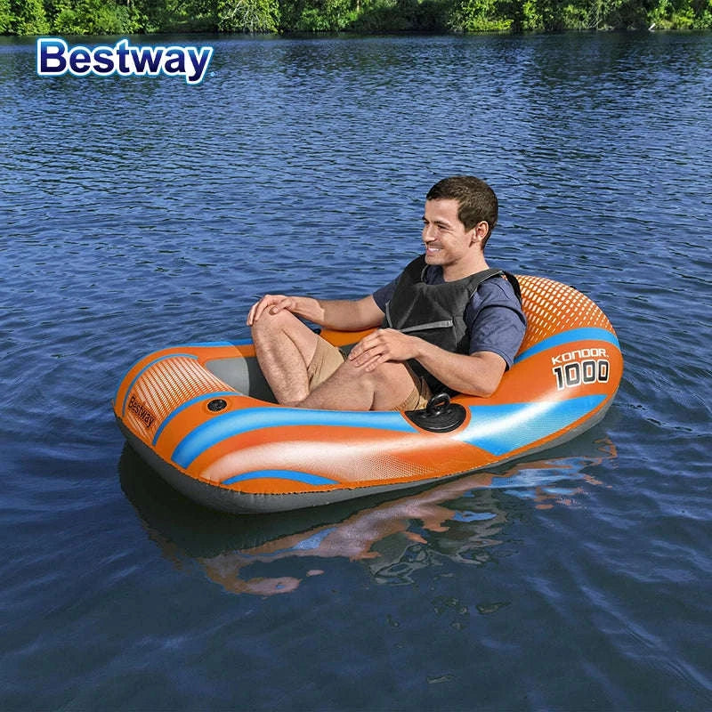 Bestway Inflatable Kayakway 61136/61140/61142/61146 1-3 Person Heavy Duty PVC Rafting Boat-4ft11inx 33in1people