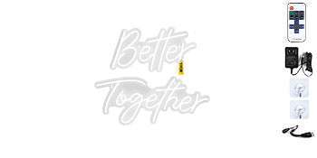 Better Together LED Neon Sign Warm White Wall Light Decor-Warm White 20W-L / United States