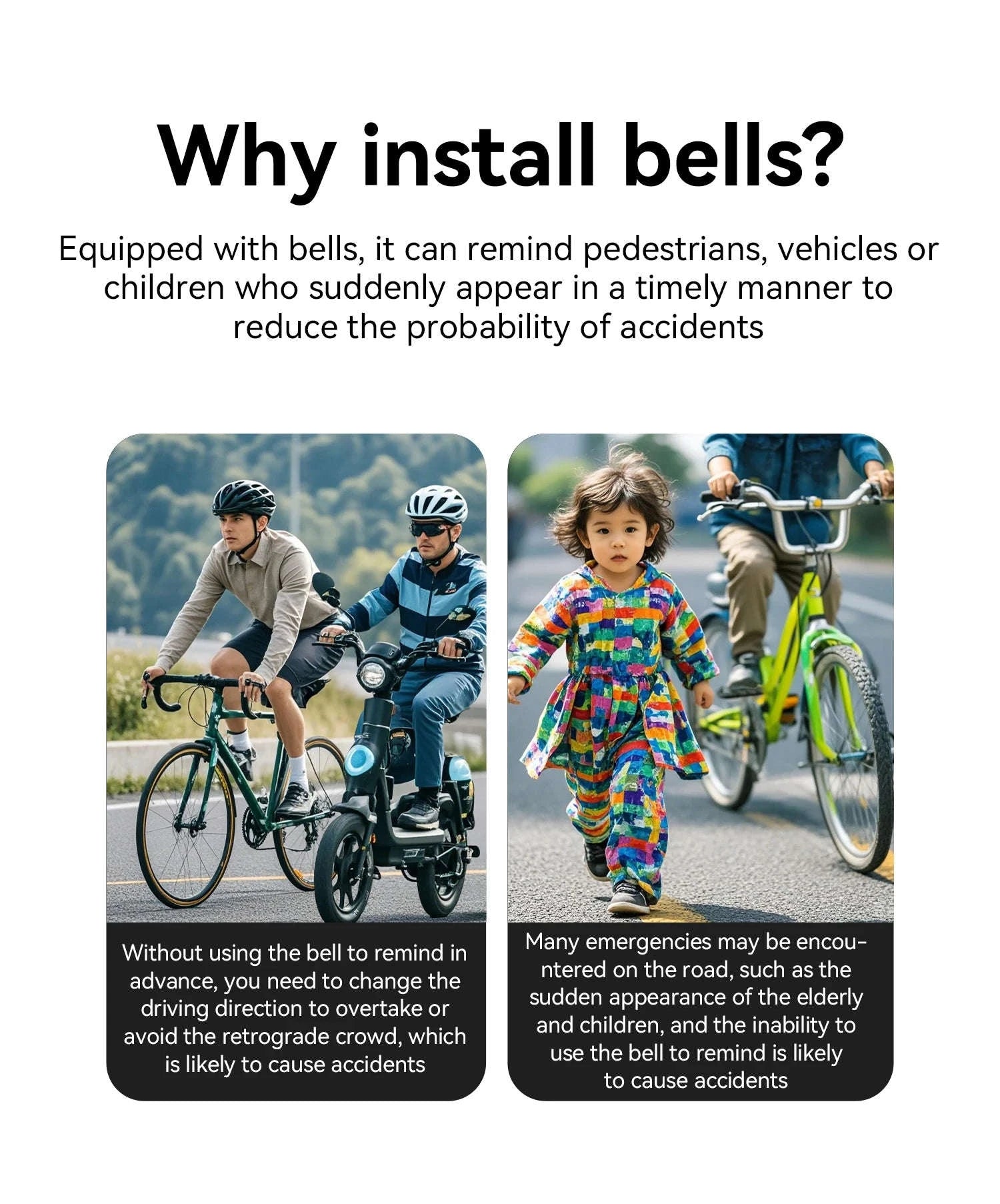 Bicycle Bell 100dB Loud Ring for 22.2mm Handlebars-BB2502-ab