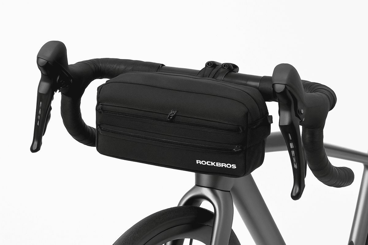 Bicycle Front Handlebar Bag 2L Storage with Strap and Reflective Design-B111