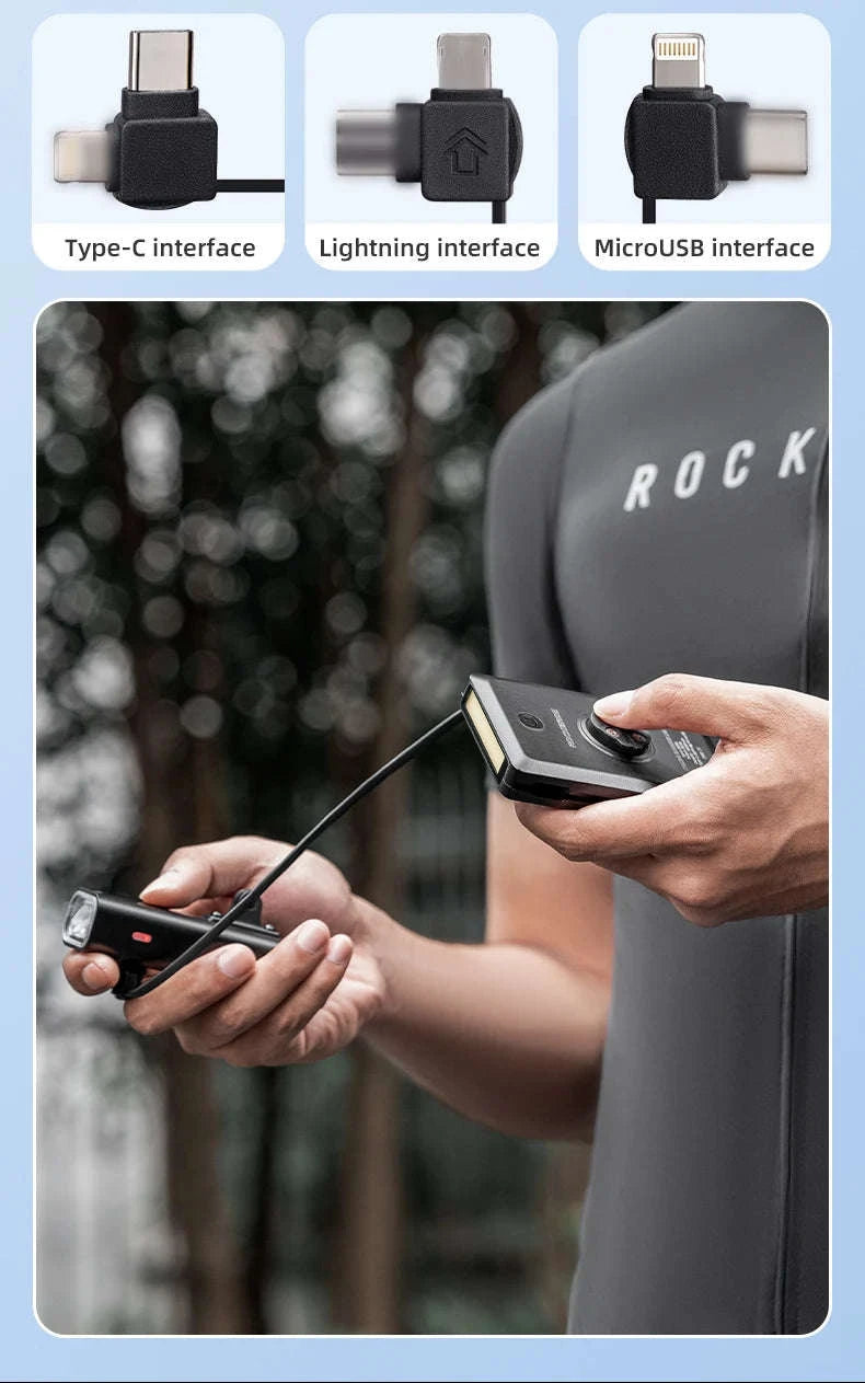 Bicycle Front Light RL-S2, IPX6 Waterproof 10000mAh-RL-S2 10000mAh