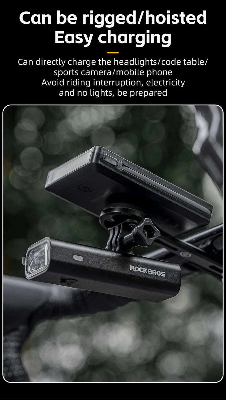 Bicycle Front Light RL-S2, IPX6 Waterproof 10000mAh-RL-S2 10000mAh