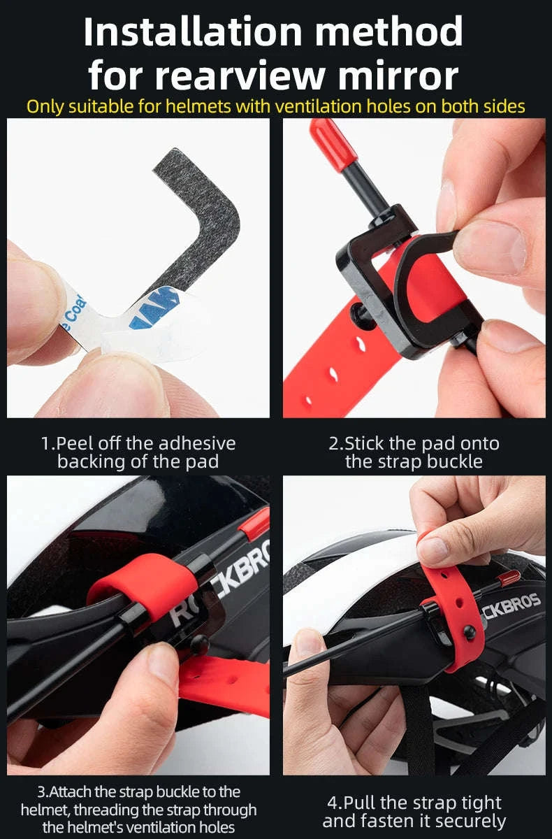 Bicycle Helmet Rearview Mirror with 360° Adjustable Viewing Angle-26210006001